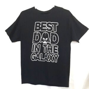 Black Graphic T-Shirt - Best Dad in the Galaxy
